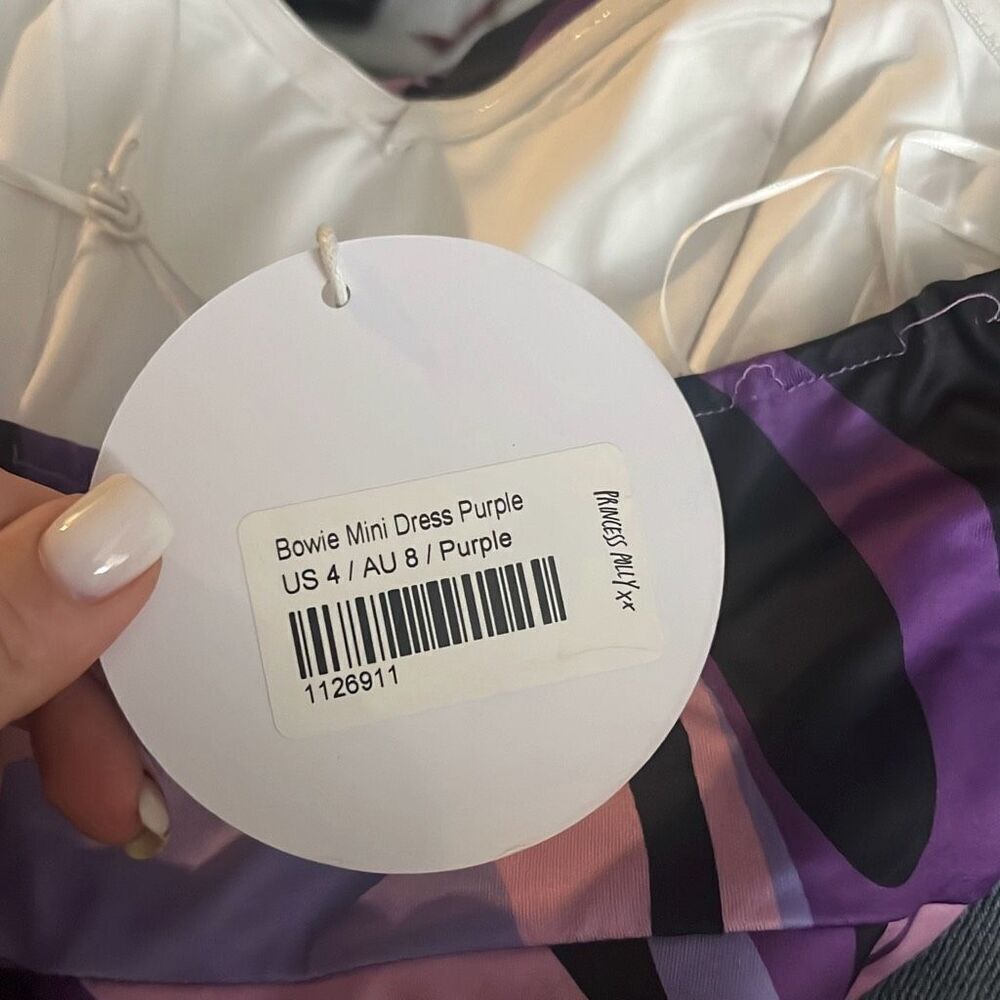 ✨PRINCESS POLLY BOWIE MINI SZ 4 DRESS PURPLE✨ - Picture 8 of 8